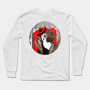 Injured woman with black eye Long Sleeve T-Shirt